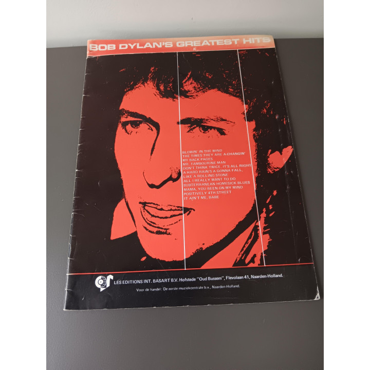Bob Dylan’s Greatest Hits - Bladmuziek (Les Editions Basart, vintage)