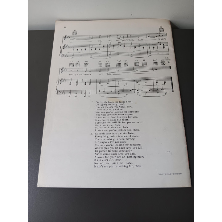 Bob Dylan’s Greatest Hits - Bladmuziek (Les Editions Basart, vintage)