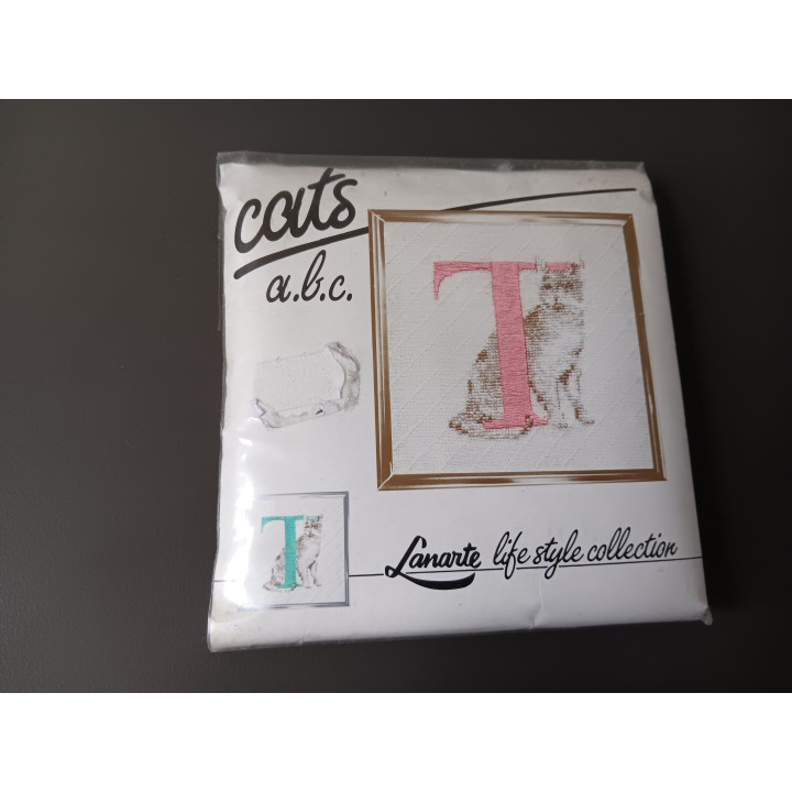 Lanarte - Cats A.B.C. Borduurpakket (Letter T - Kat)