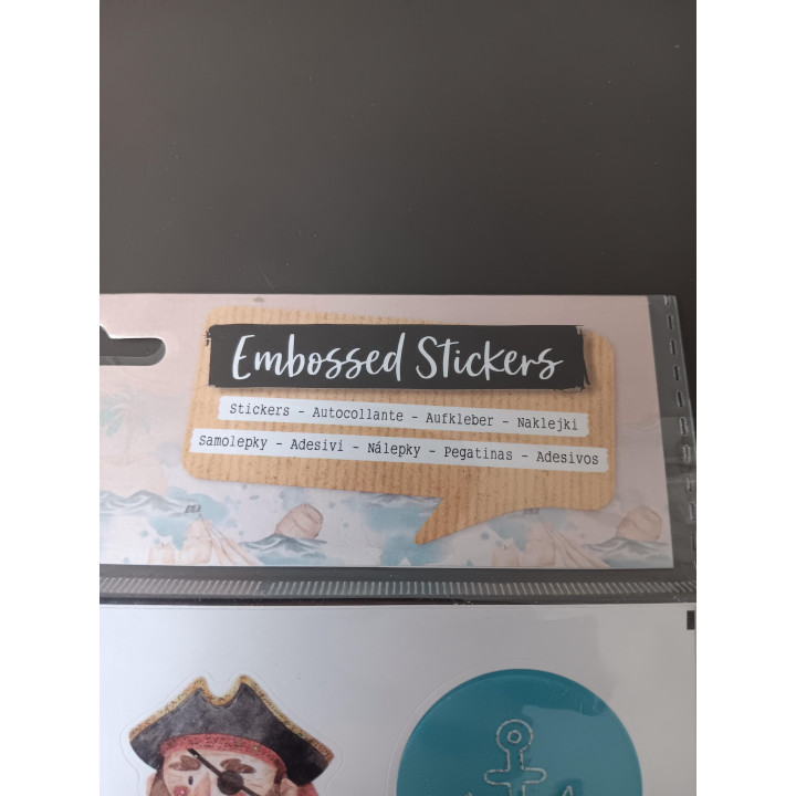 Embossed Stickers - Piraten Thema (Set van 2 vellen)