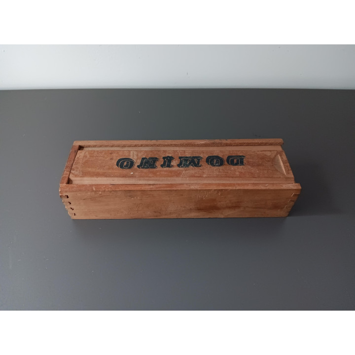 Houten Domino - Set in Schuifkistje (Vintage, compleet)