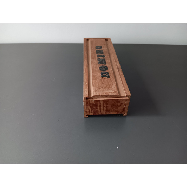 Houten Domino - Set in Schuifkistje (Vintage, compleet)