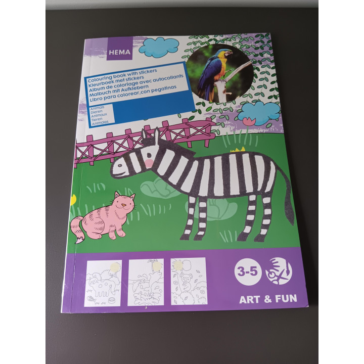 Hema Kleurboek met Stickers - Dieren (3–5 jaar)