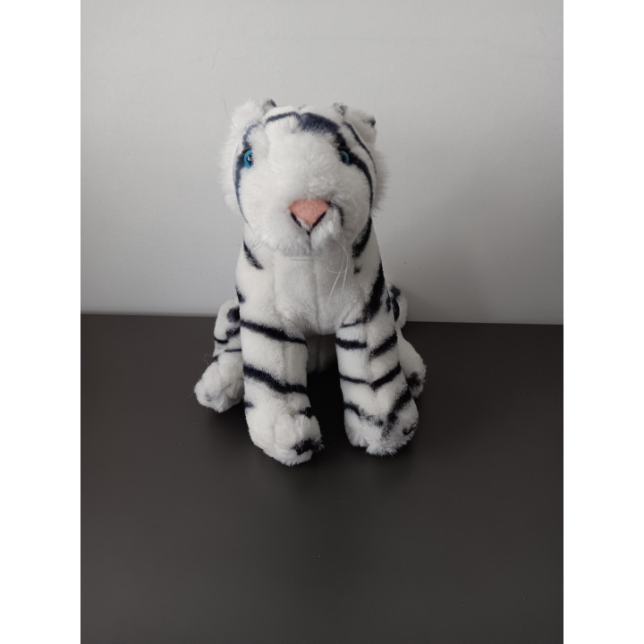 Knuffel Witte Tijger - Zittend model (±20 cm)