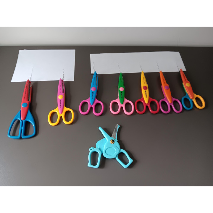 Set van 7 knutselscharen - Verschillende patroonrandjes