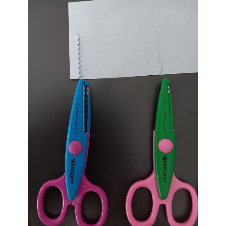 Set van 7 knutselscharen - Verschillende patroonrandjes