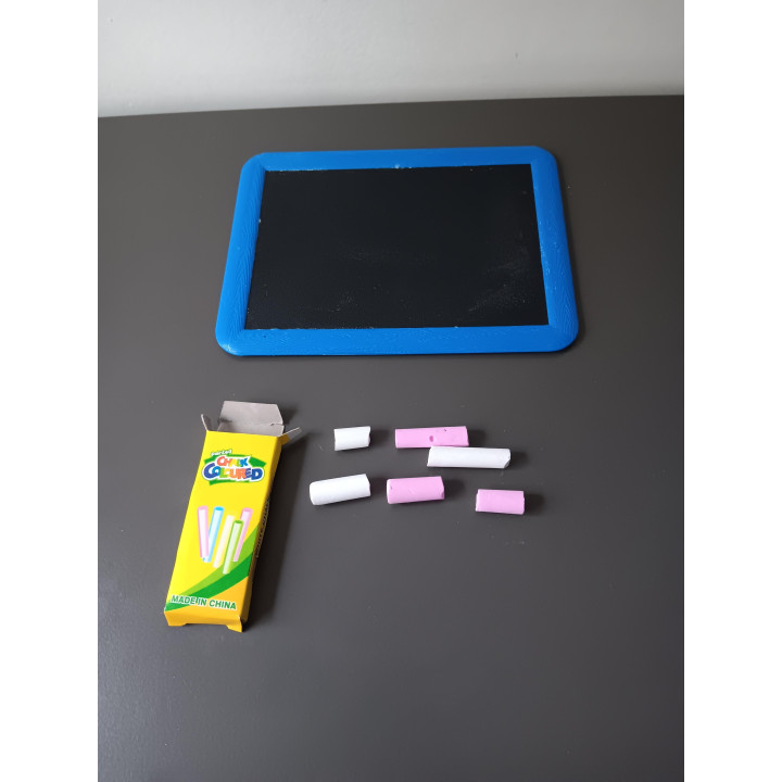 Krijtbordje met Kleurkrijt