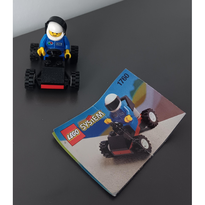 LEGO System 1760 - Mini Racekart met Bestuurder + Handleiding