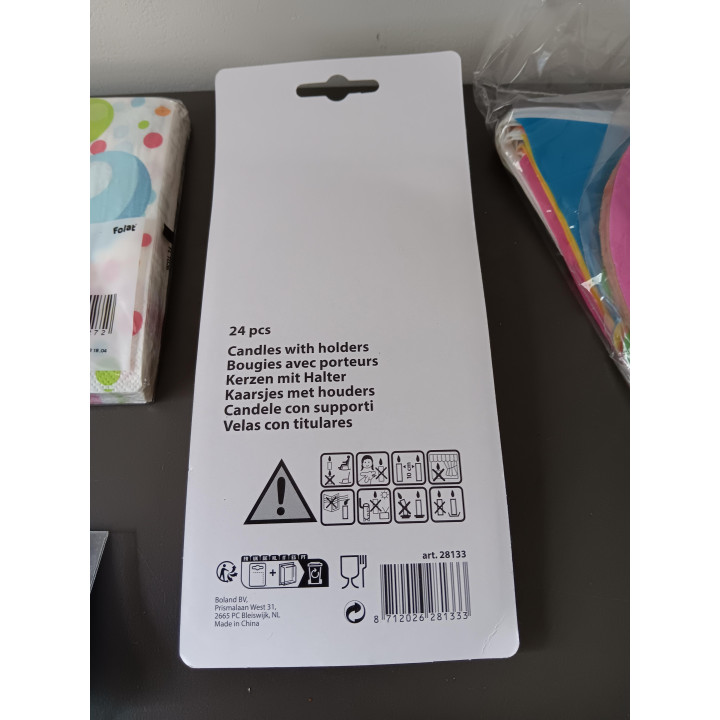 Verjaardag Set - Bordjes, Servetten, Ballonnen, Slingers & Kaarsjes