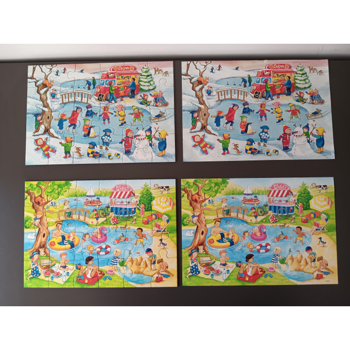 Ravensburger Puzzel - 2x24 Stukjes - Winter & Zomer