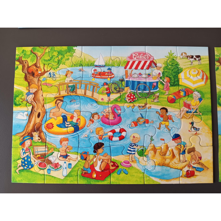 Ravensburger Puzzel - 2x24 Stukjes - Winter & Zomer