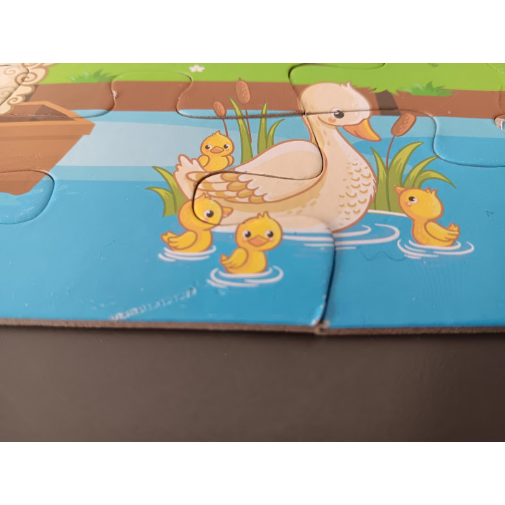 Grafix Kinderpuzzel - Boerderij - 25 Stukjes - Met Draagtasdoos