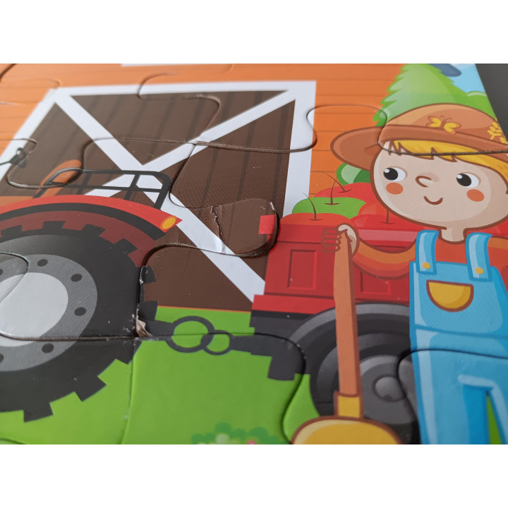 Grafix Kinderpuzzel - Boerderij - 25 Stukjes - Met Draagtasdoos